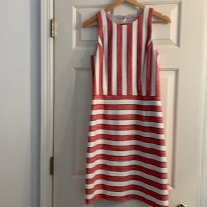 Brooks brothers red fleece striped dress